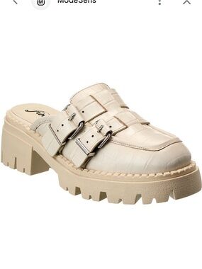 Free People Buckle Lyra Lug Loafer Platform Off White